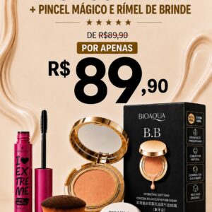Base Bioaqua com Refil+Pincel+Rimel de Brinde